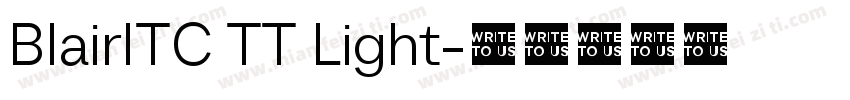 BlairITC TT Light字体转换